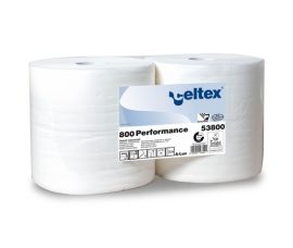 Celtex 53.800 Ipari törlőpapír, 100% cell, 2 rtg, 800 lap, fehér, 26,5×30 cm, d=30
